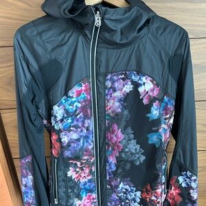 Lululemon Athletica Black Floral Ski Jacket